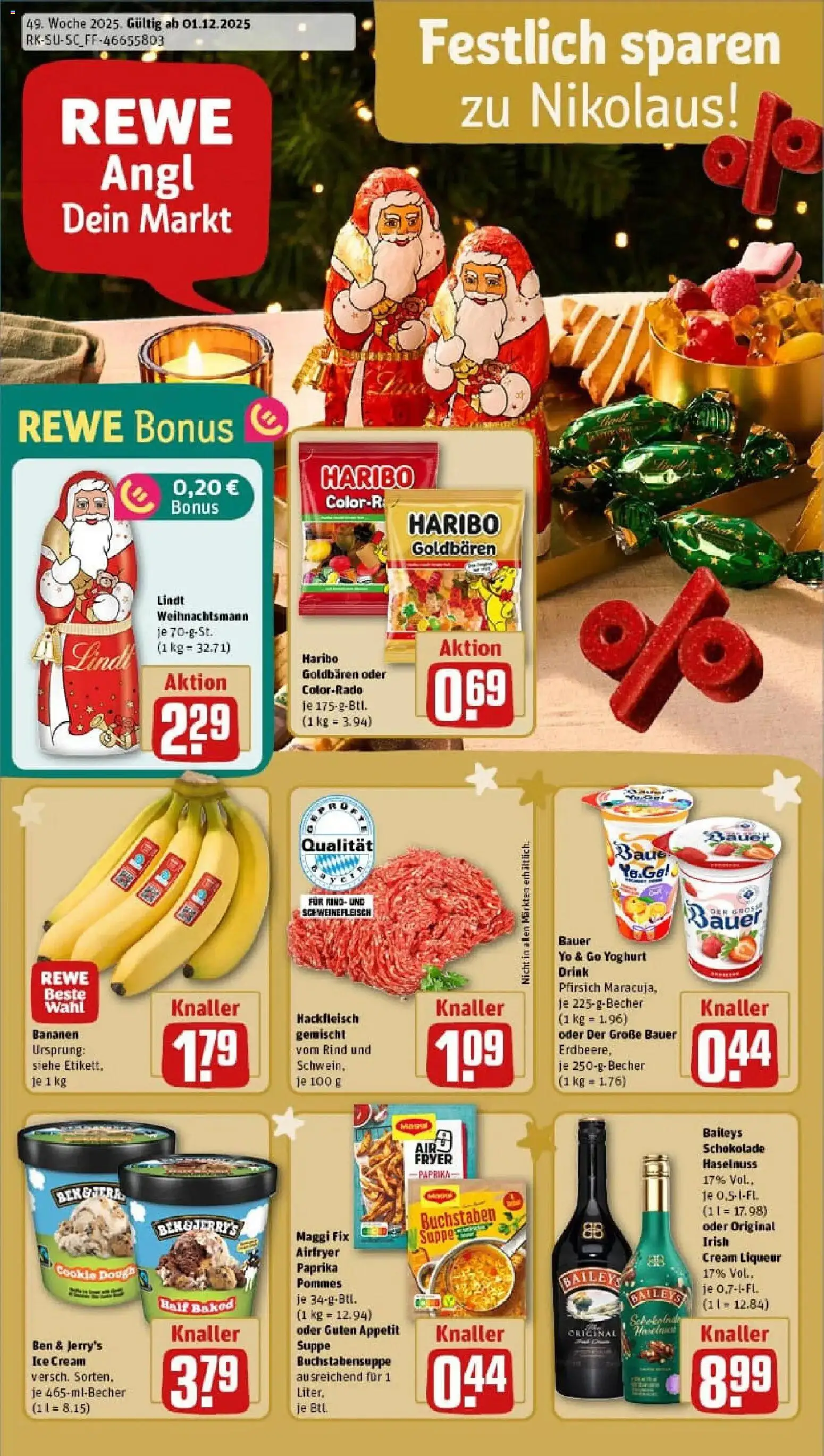Vorschau von dem Prospekt des Geschäftes Rewe, gültig ab dem 01.12.2025