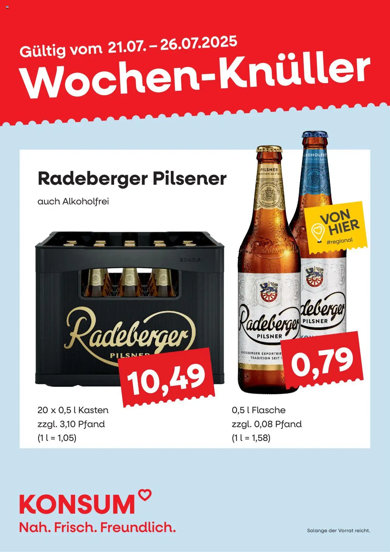 KONSUM Leipzig Prospekt (vom 21.07.2025 - 26.07.2025)