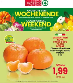 Anteprima dell'opuscolo Volantino Wochenende dal negozio Despar valido da 18/12/2025