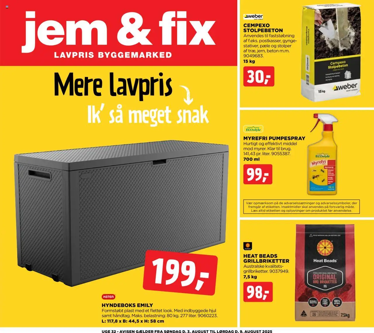 Jem & fix tilbudsavis gyldig fra 03/08/2025 - side 1