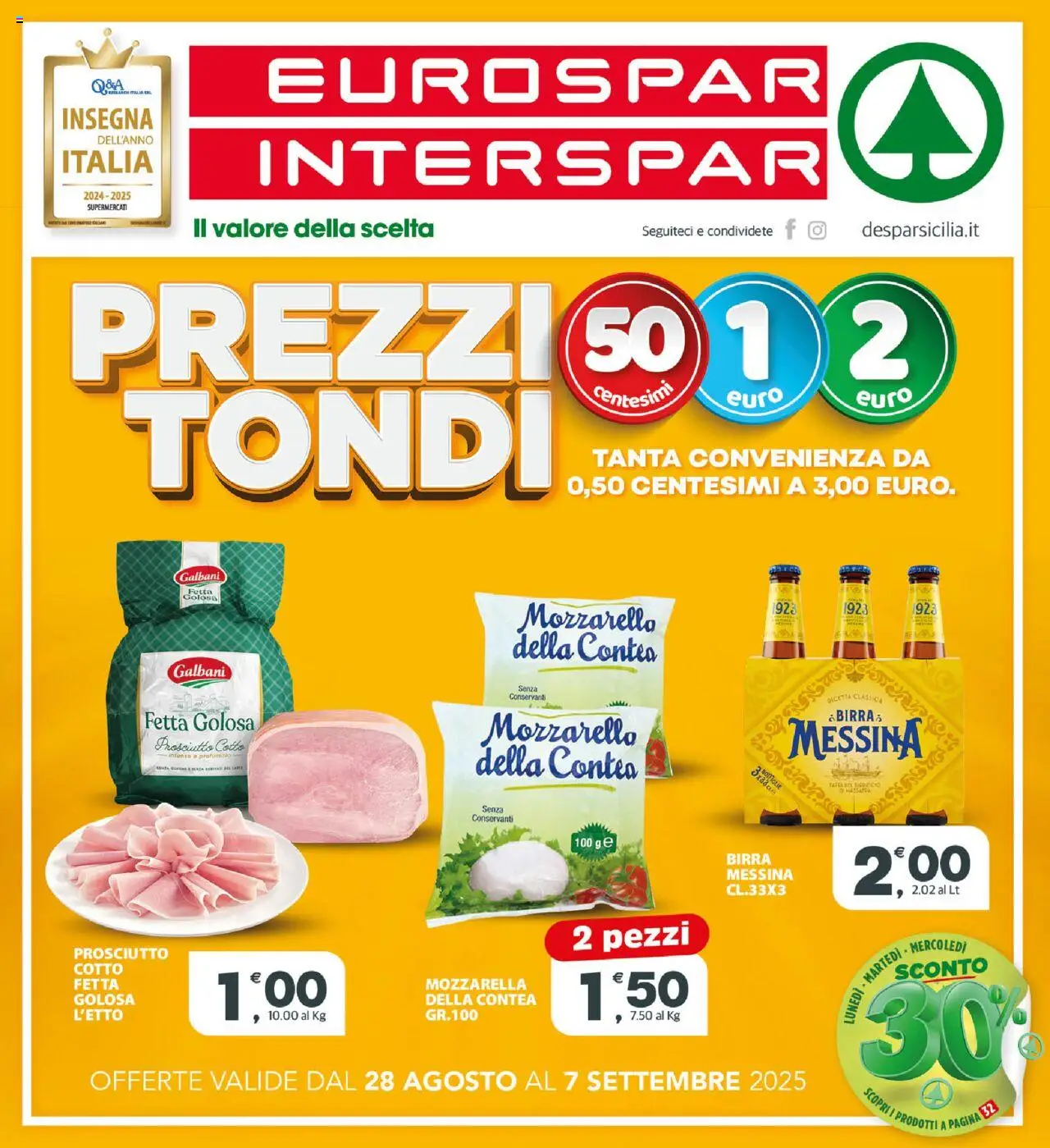 Volantino Interspar valido da 28/08/2025 numero di pagina 1