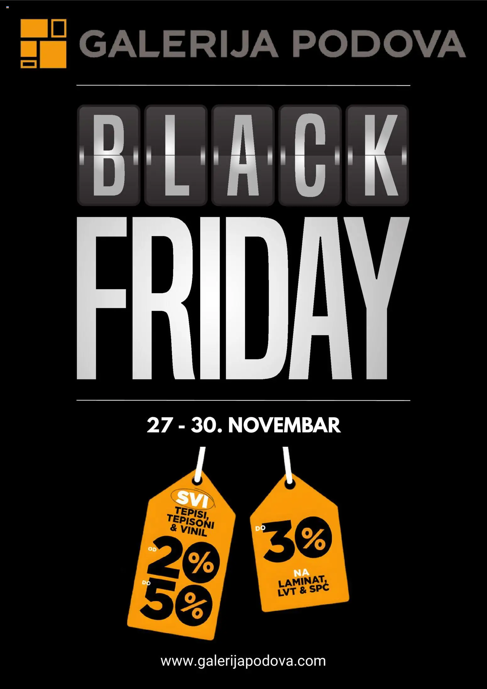 Pregled Galerija Podova kataloga - važi od 27.11.2025