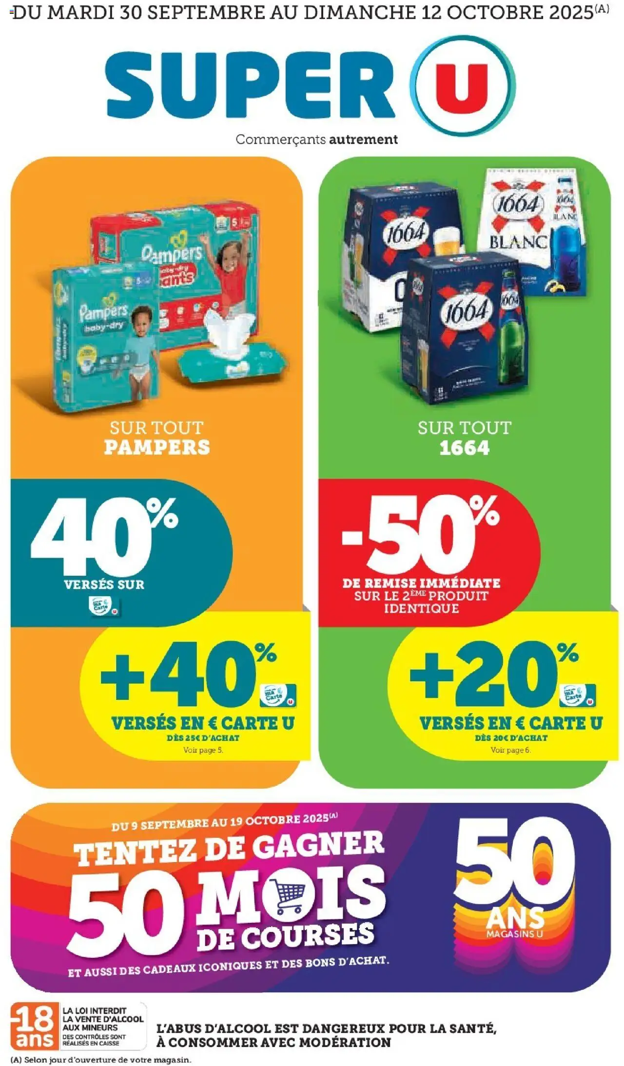 Les prix bas de la semaine de la boutique Super U valable du 30/09/2025 - Page numéro 1
