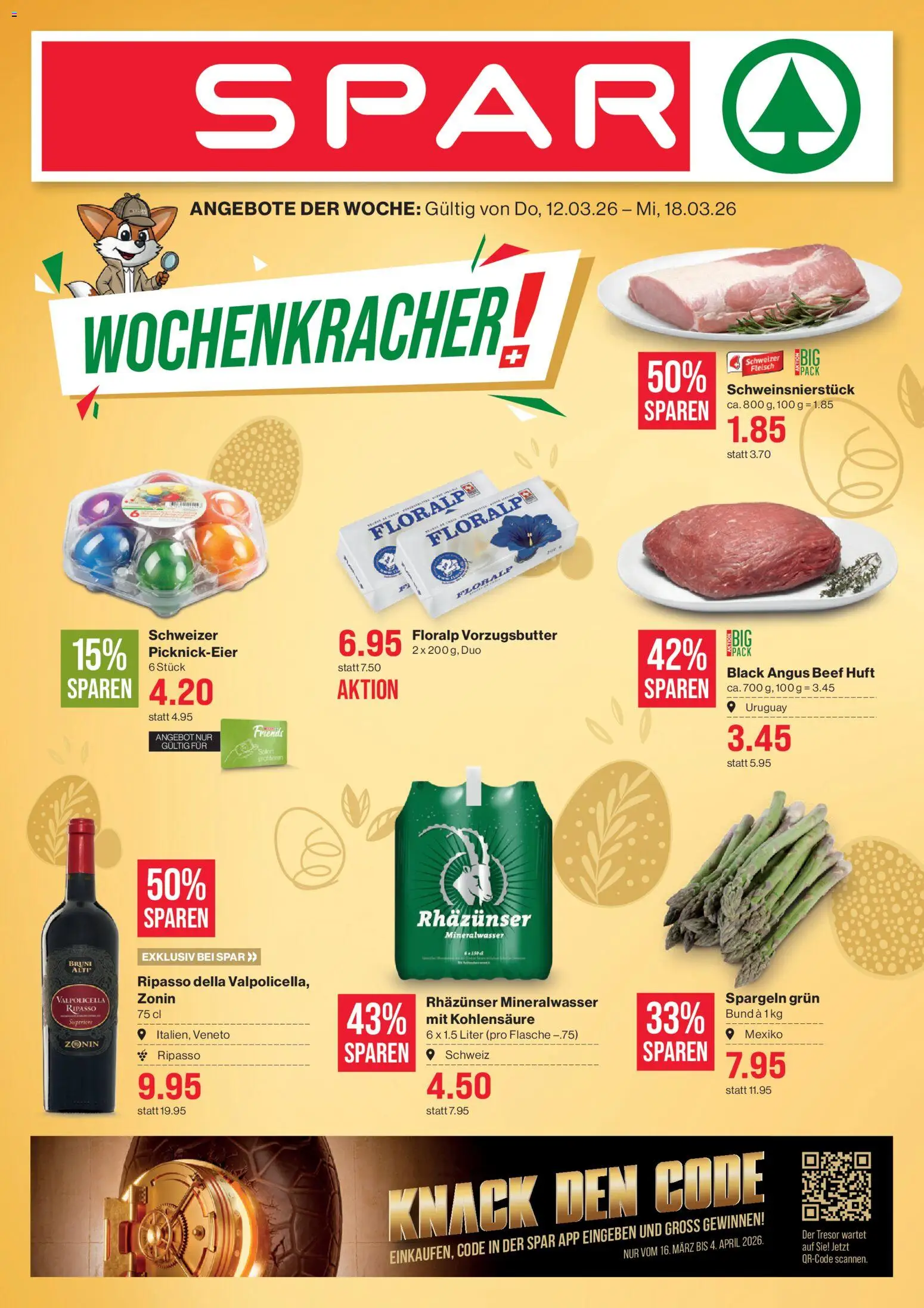 Vorschau des Merkblatts SPAR aktionen vom Shop SPAR gültig von 12.03.2026 bis 18.03.2026