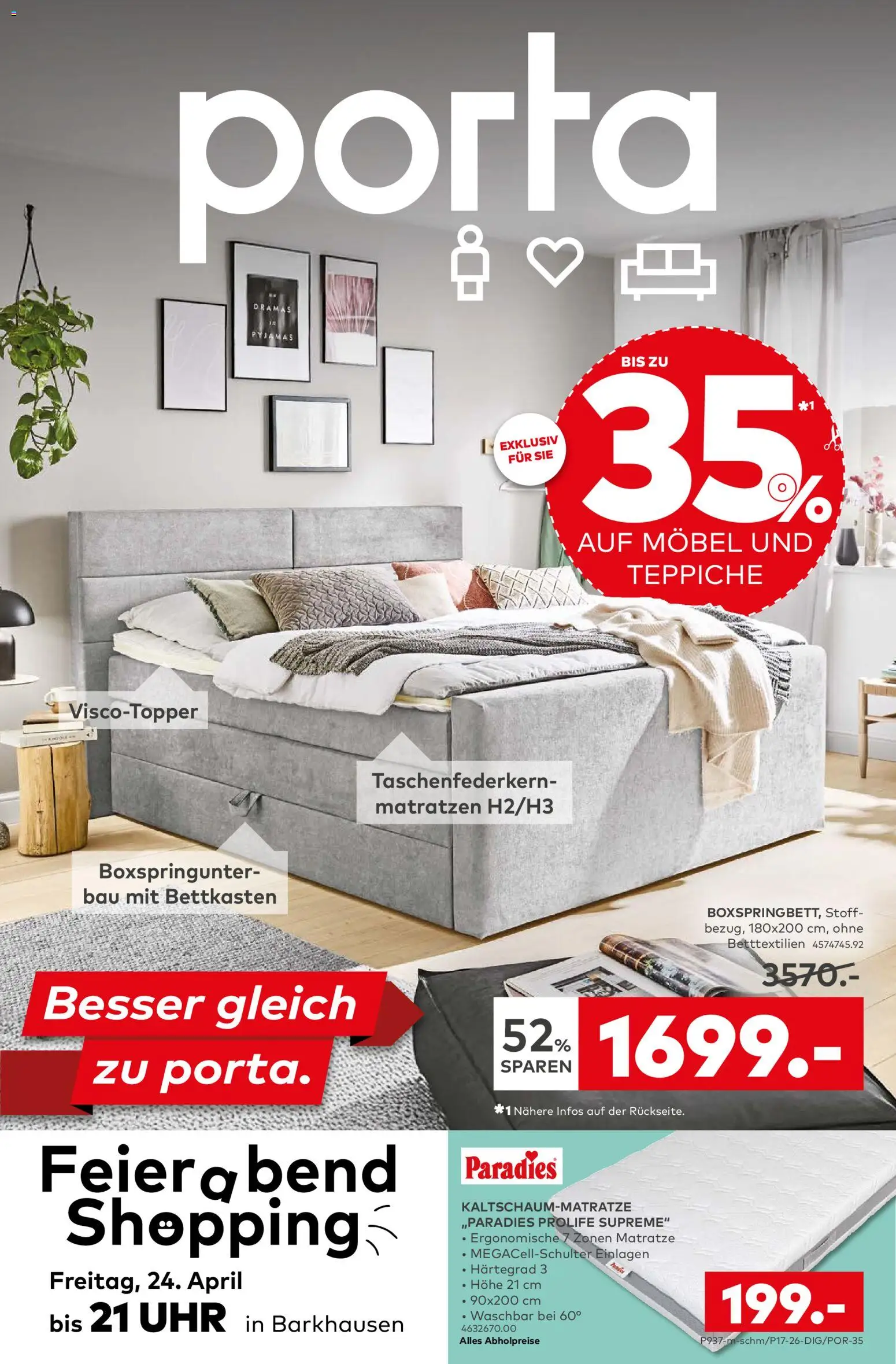 Vorschau von dem Prospekt des Geschäftes Porta!, gültig ab dem 13.04.2026 - Matratze