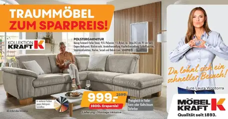Vorschau von dem Prospekt des Geschäftes Möbel Kraft, gültig ab dem 26.08.2025