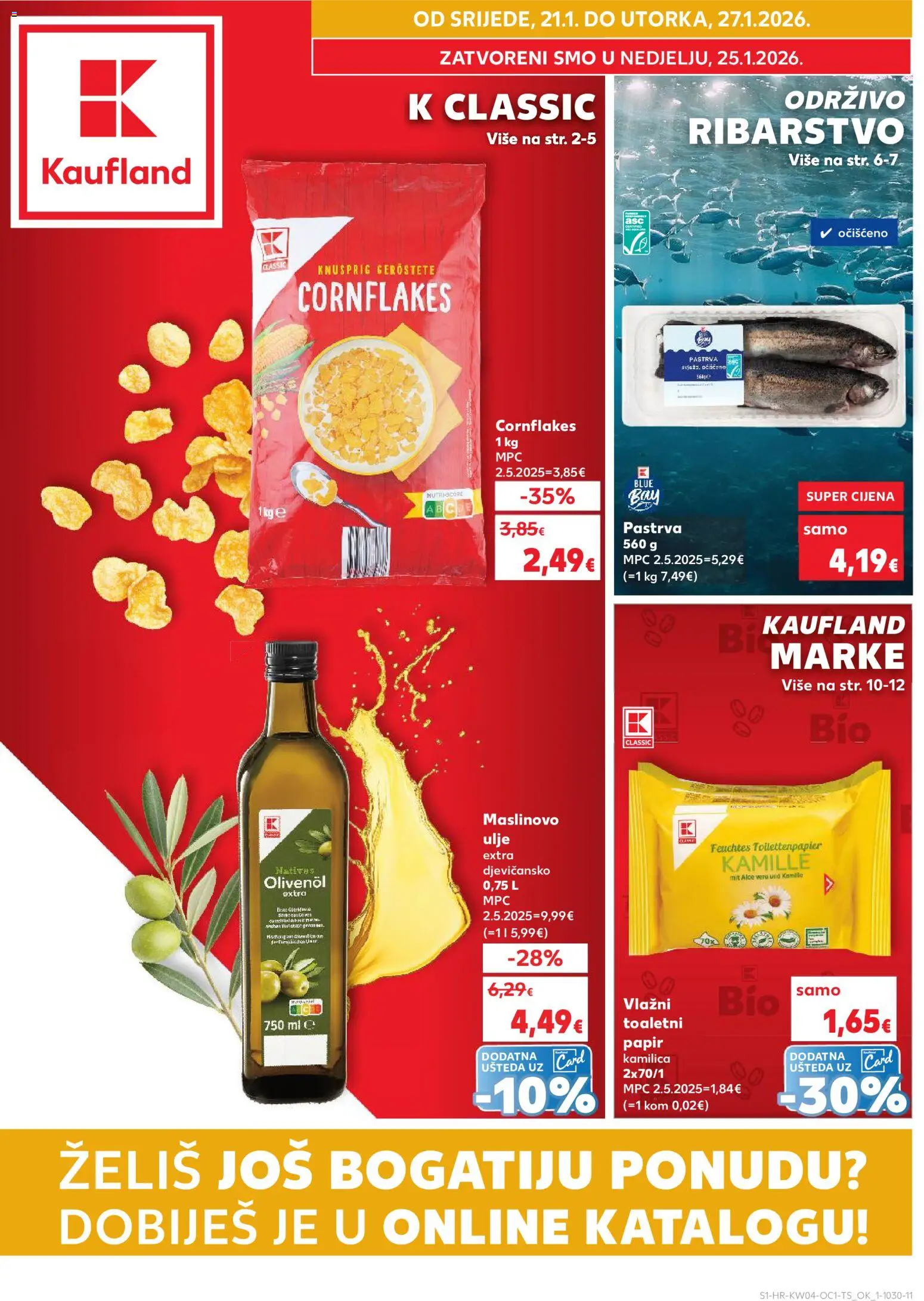 Pregled letka Katalog trgovine Kaufland vrijedi od 21.01.2026
