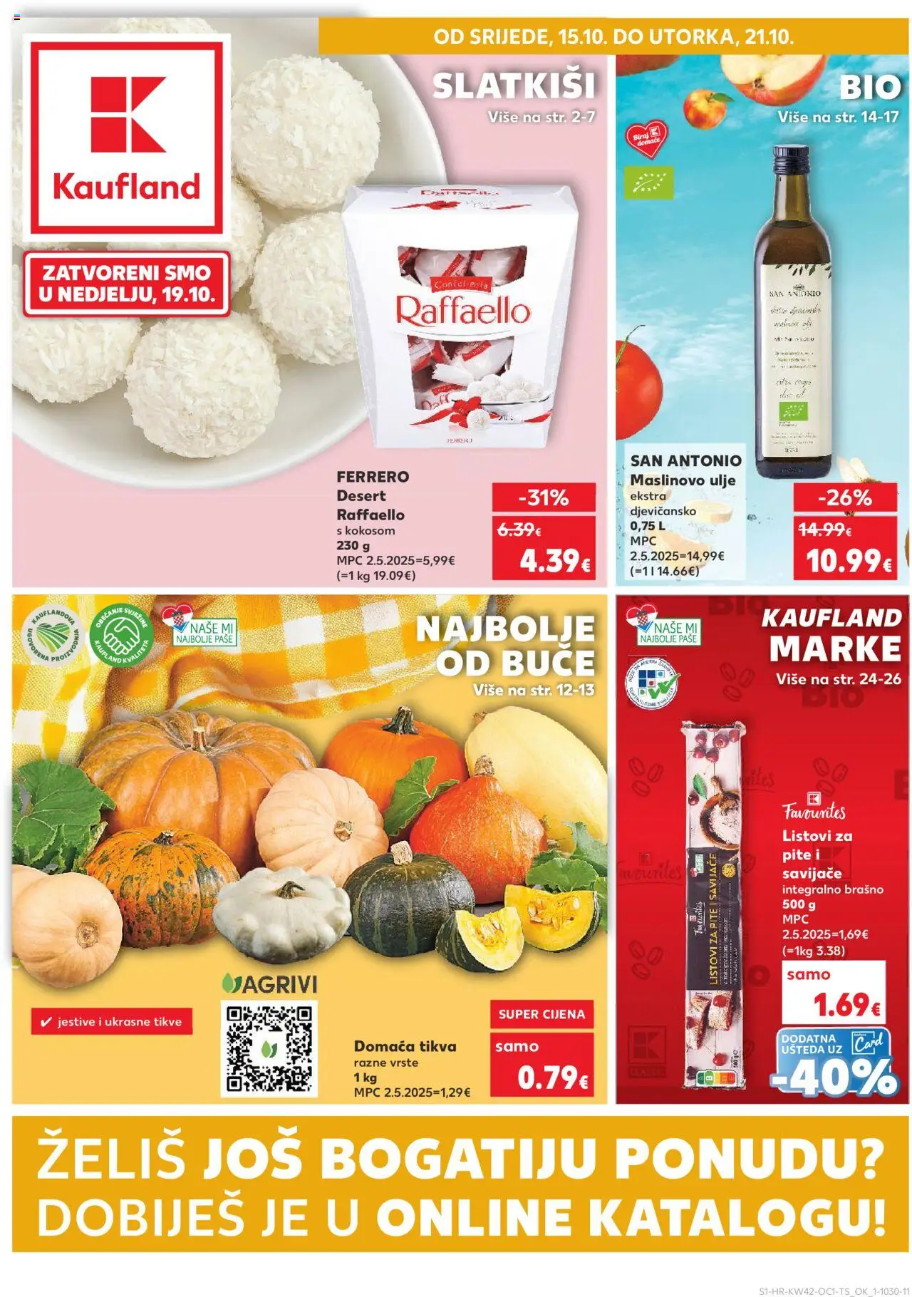 Kaufland aktualni Ponuda vrijedi od 15.10.2025 - tjedna akcija broj stranice 1