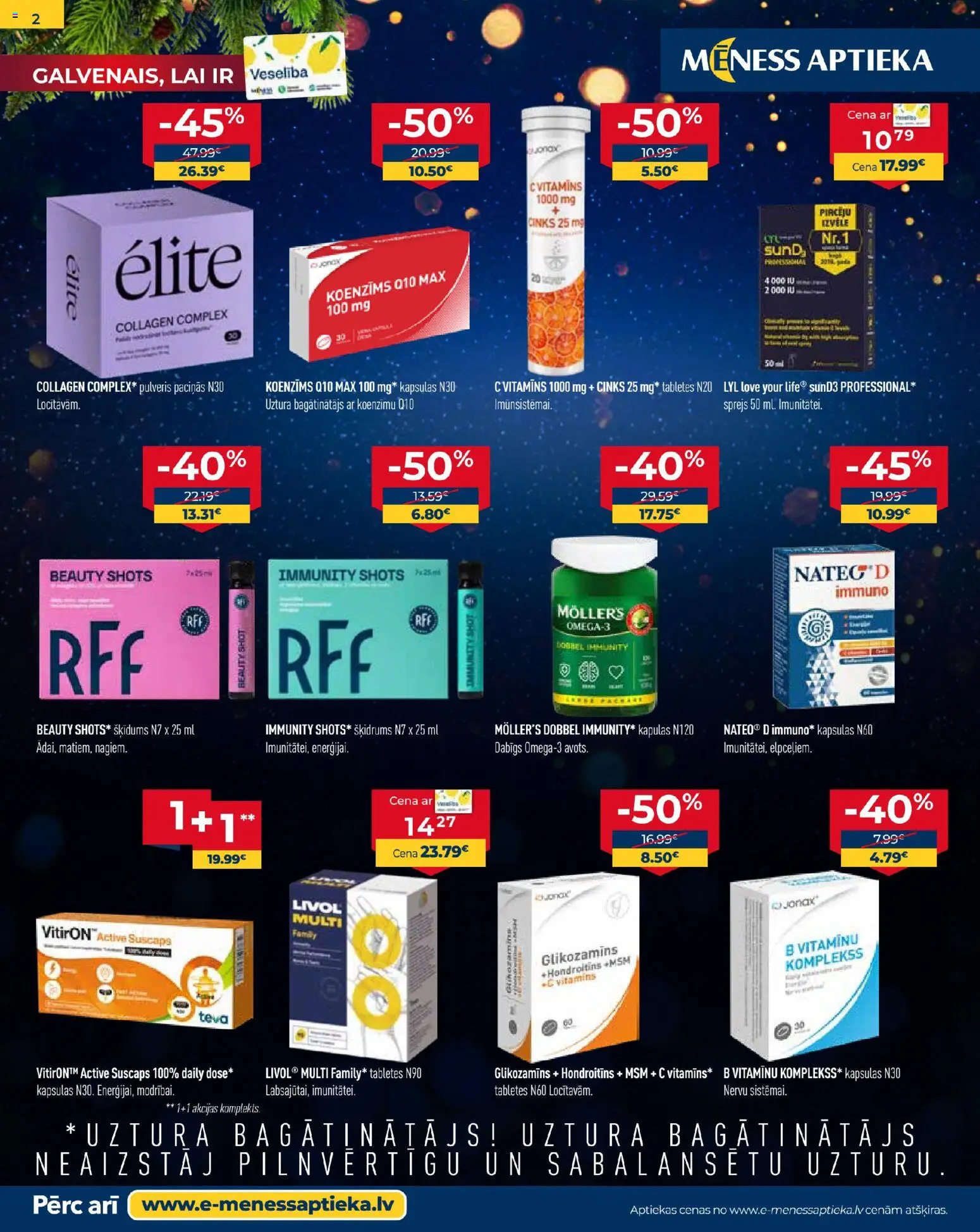 Skatīt Mēness aptieka akciju bukletu, derīgs no 2025.12.01