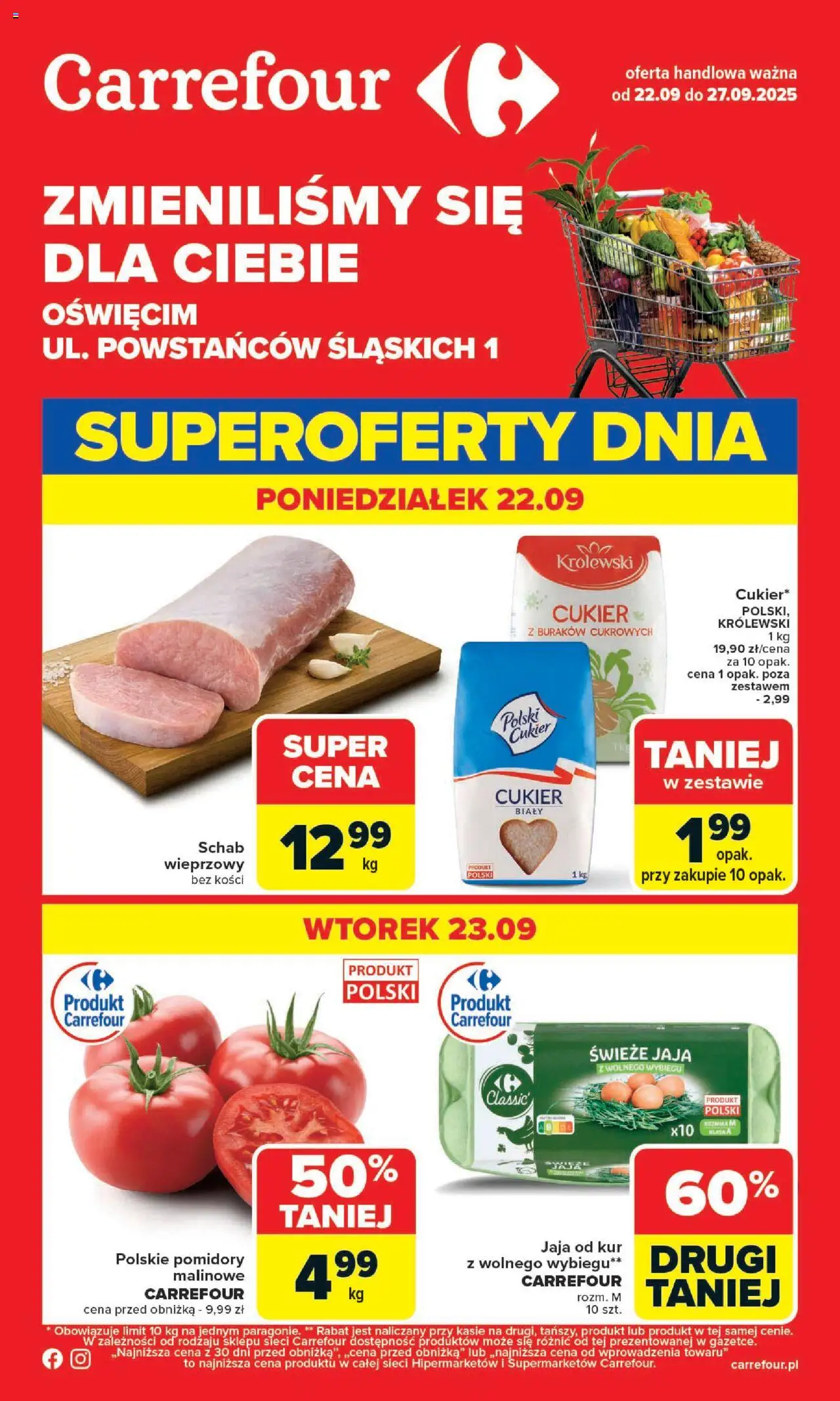 Carrefour Zmieniliśmy się dla Ciebie - Oświęcim od 22.09.2025 - Nowa Gazetka - Numer strony 1