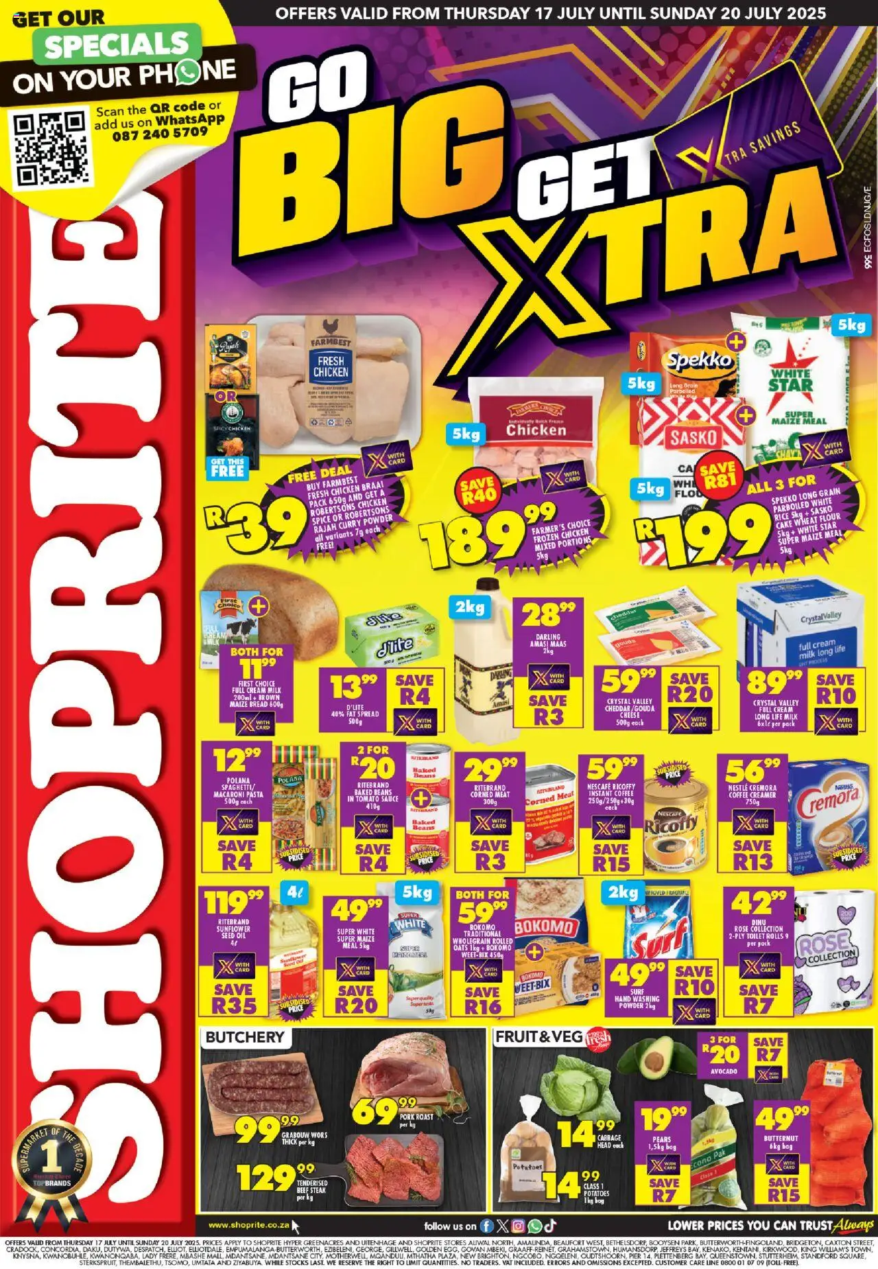 Shoprite Eastern Cape - Xtra Savings 17/07 - 20/07/2025 >> Catalogue