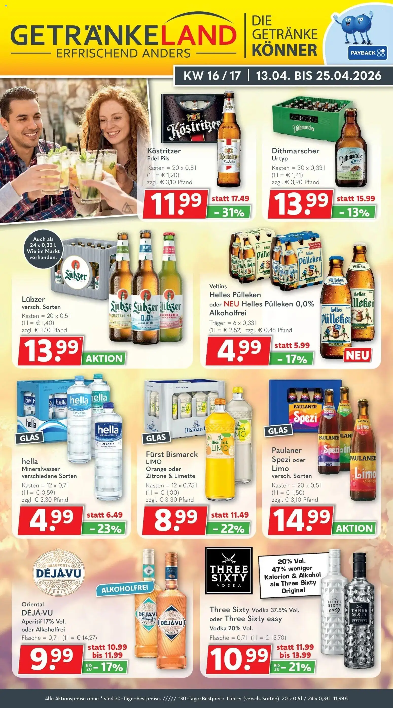 Vorschau von dem Prospekt des Geschäftes Getränkeland, gültig ab dem 13.04.2026