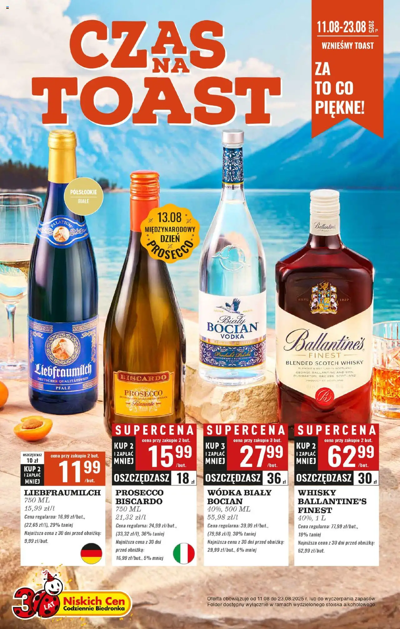 Biedronka gazetka promocyjna 11.08.2025 - "Czas na toast" - Numer strony 1