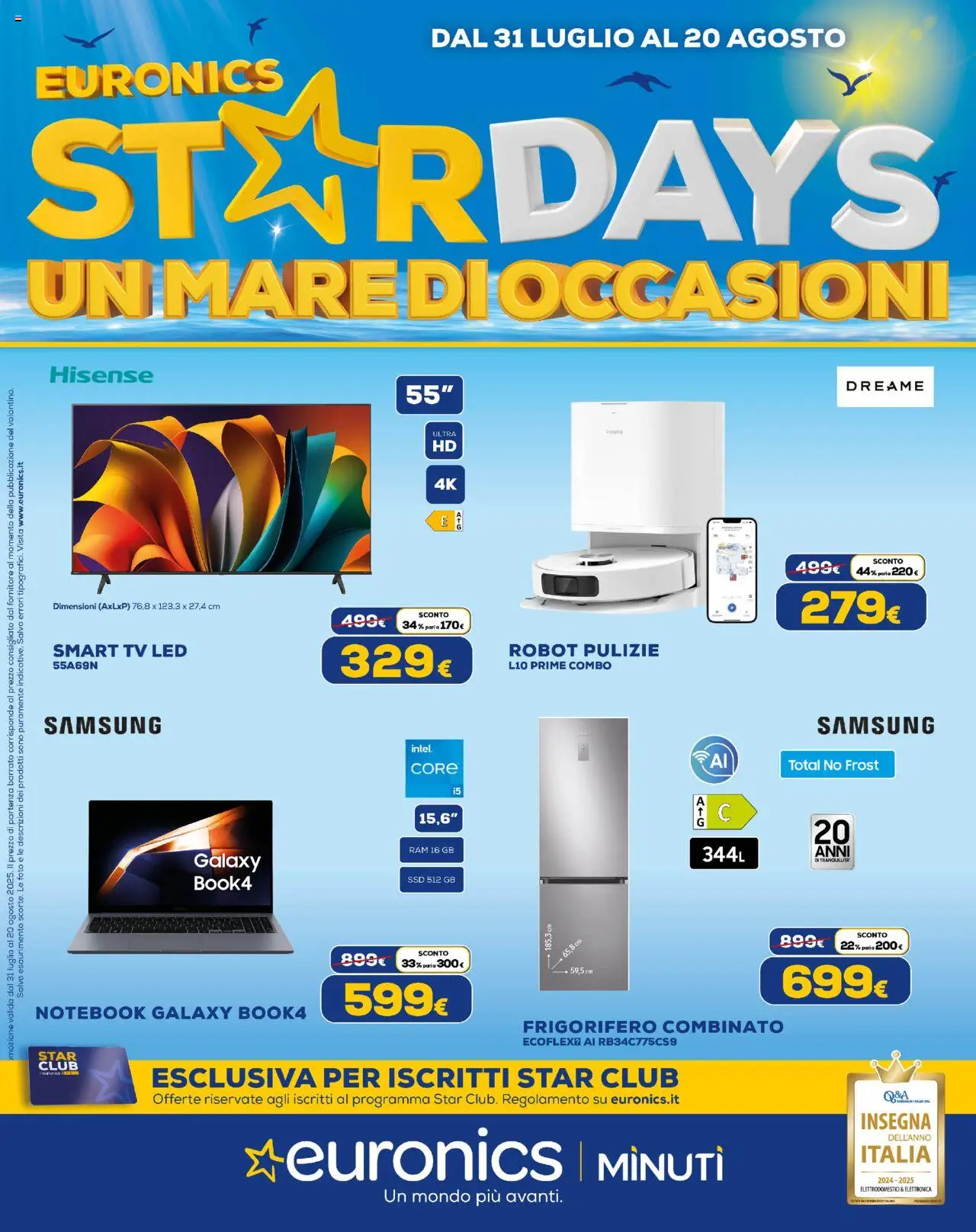 Volantino Euronics valido da 31/07/2025 numero di pagina 1
