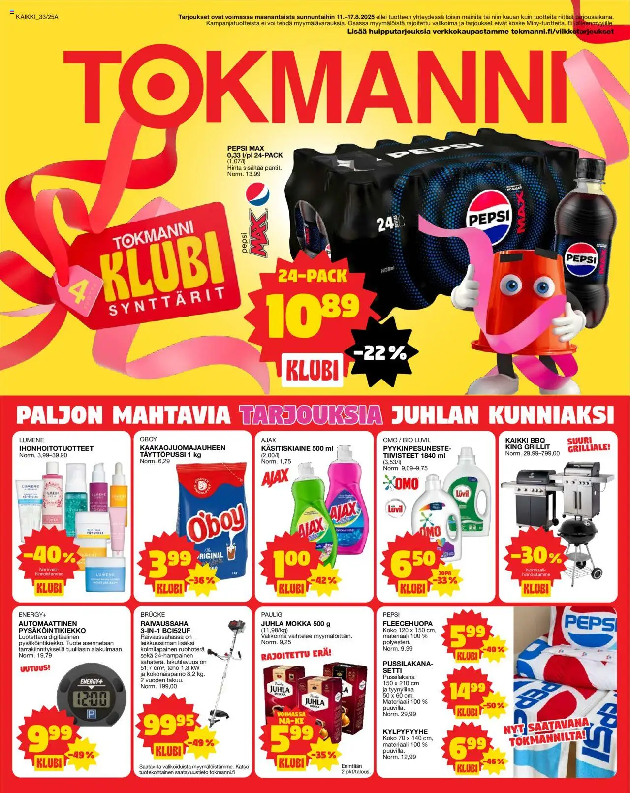 Tokmanni-kaupan Tarjoukset voimassa 11/08/2025 - Sivulla 1