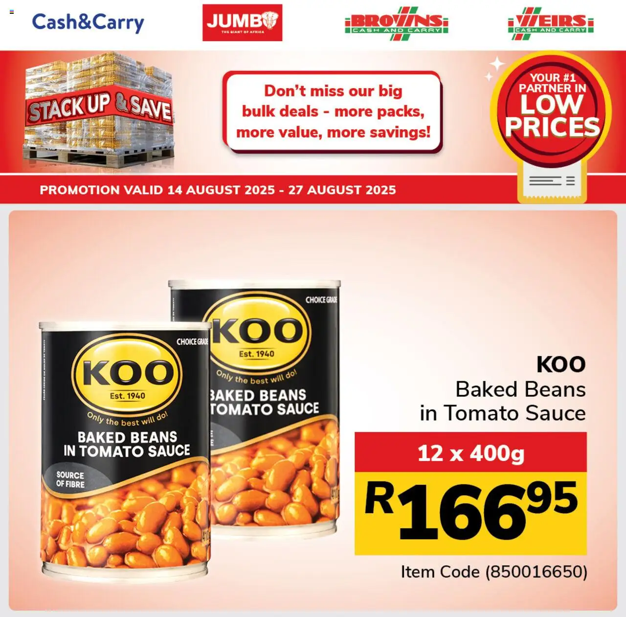 Jumbo Stack Up & Save Pantry from 14/08 - 27/08/2025 > Promotions