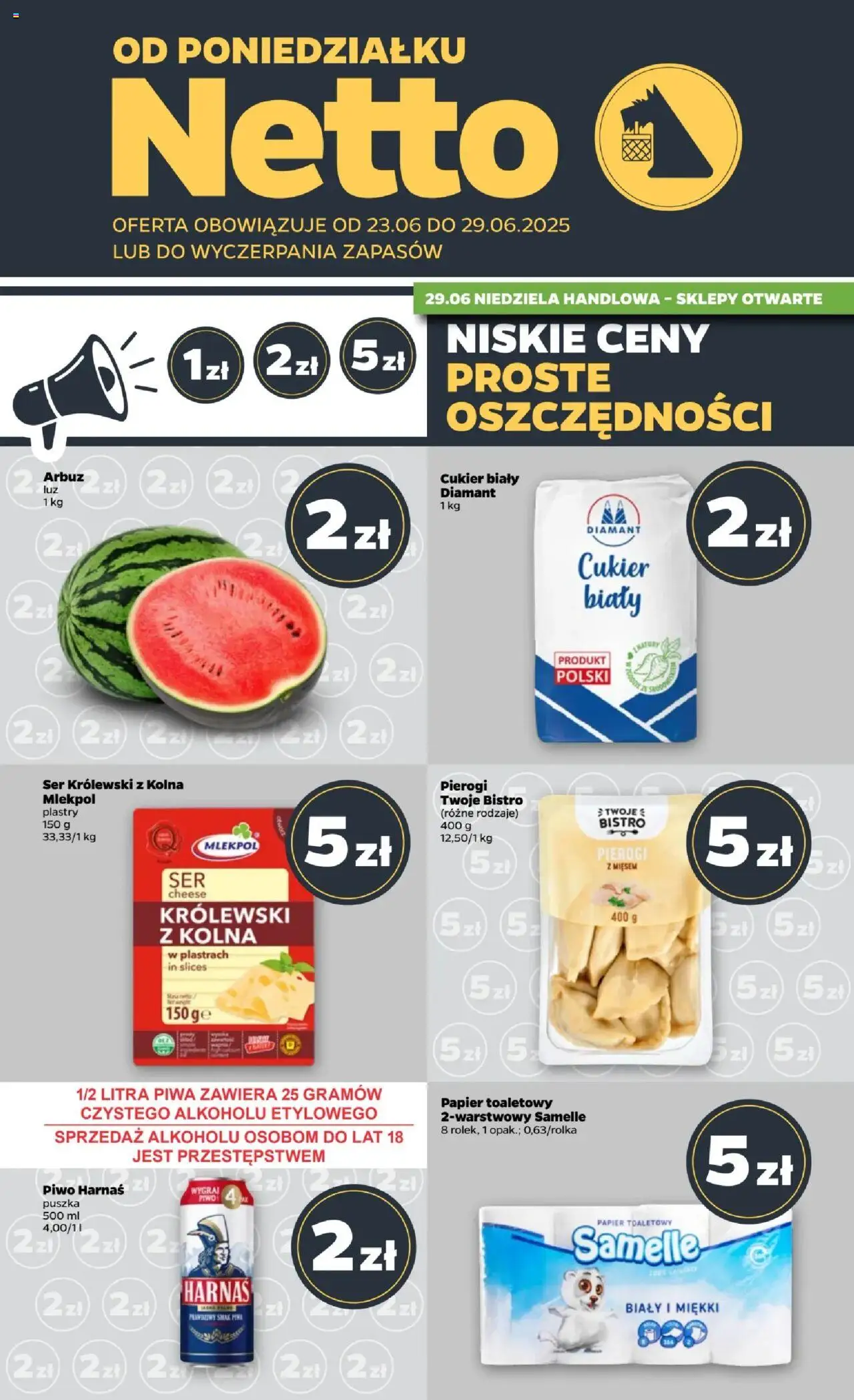 NETTO Gazetka spożywcza od 23.06.2025 - Nowa ulotka (PFD) - Numer strony 1