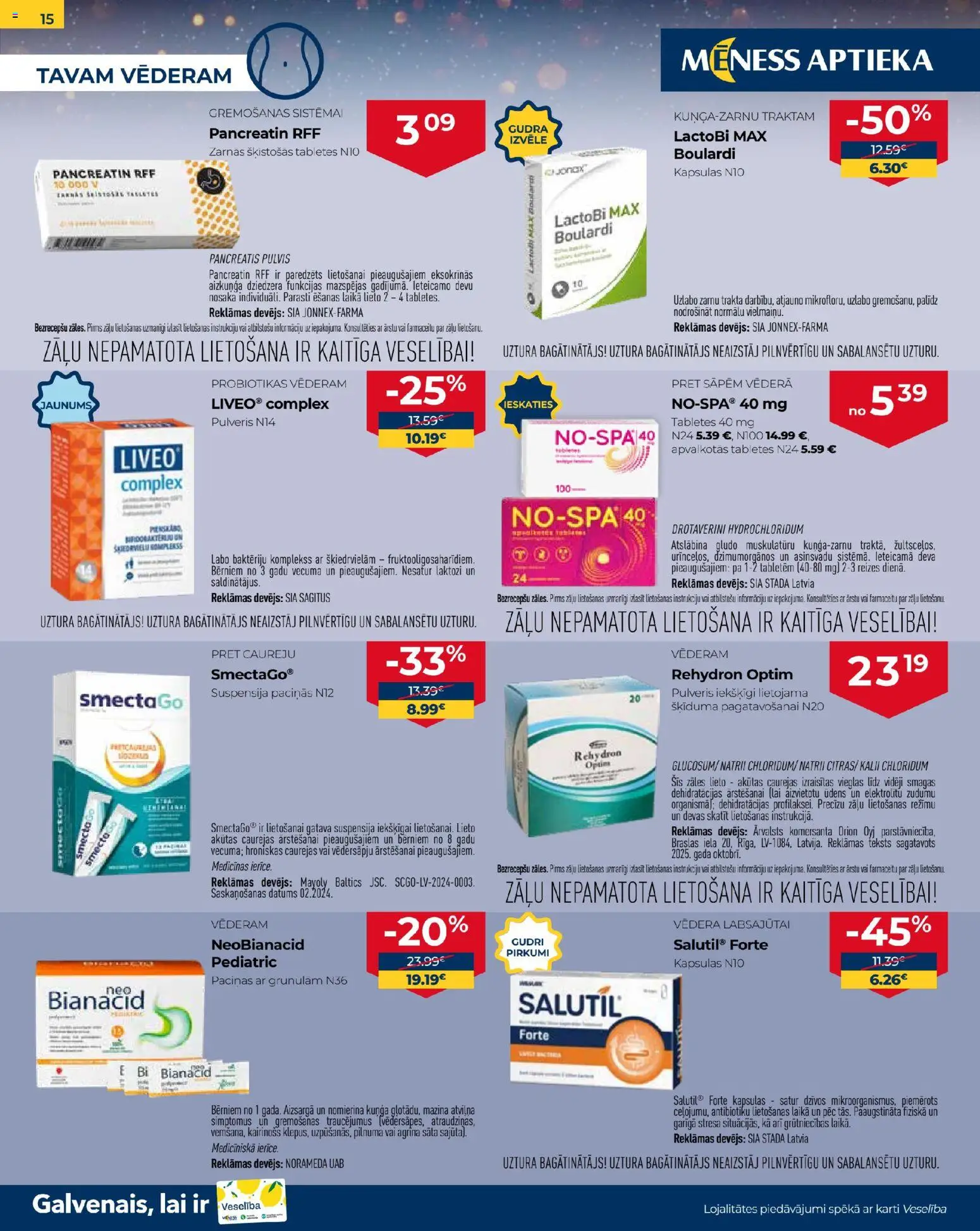 Skatīt Mēness aptieka akciju bukletu, derīgs no 2025.12.01