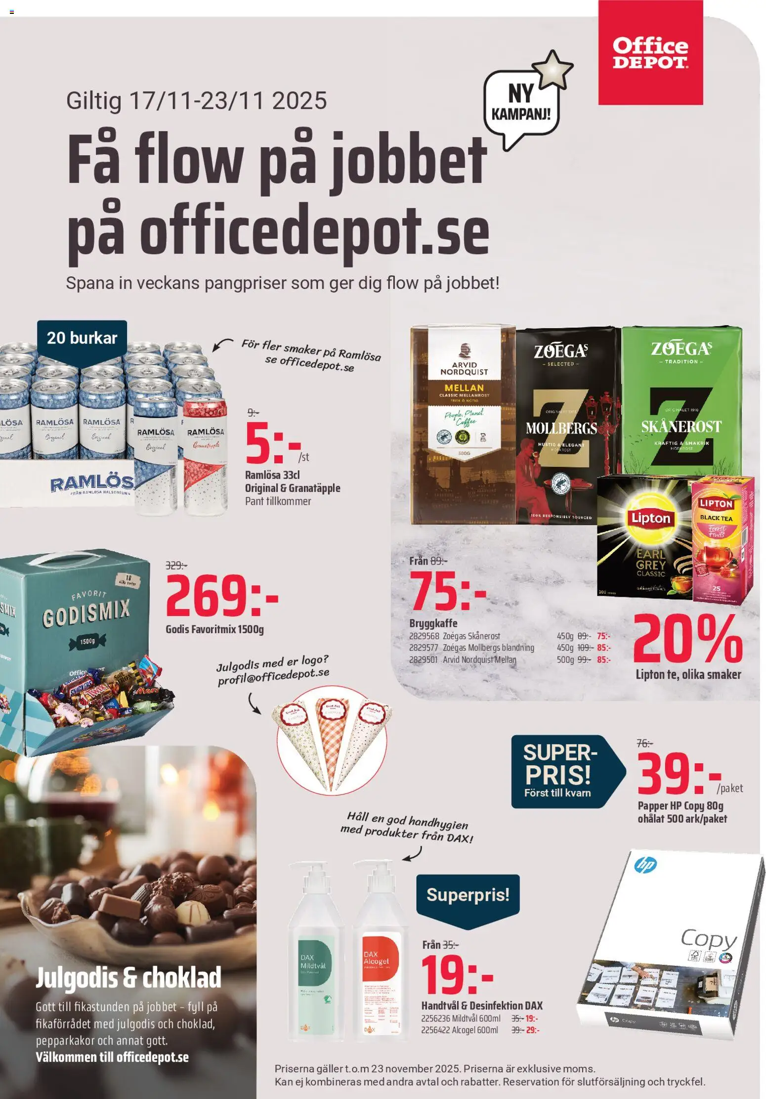 Förhandsgranska reklamblad Black Friday från butik Office Depot gäller från 17/11/2025