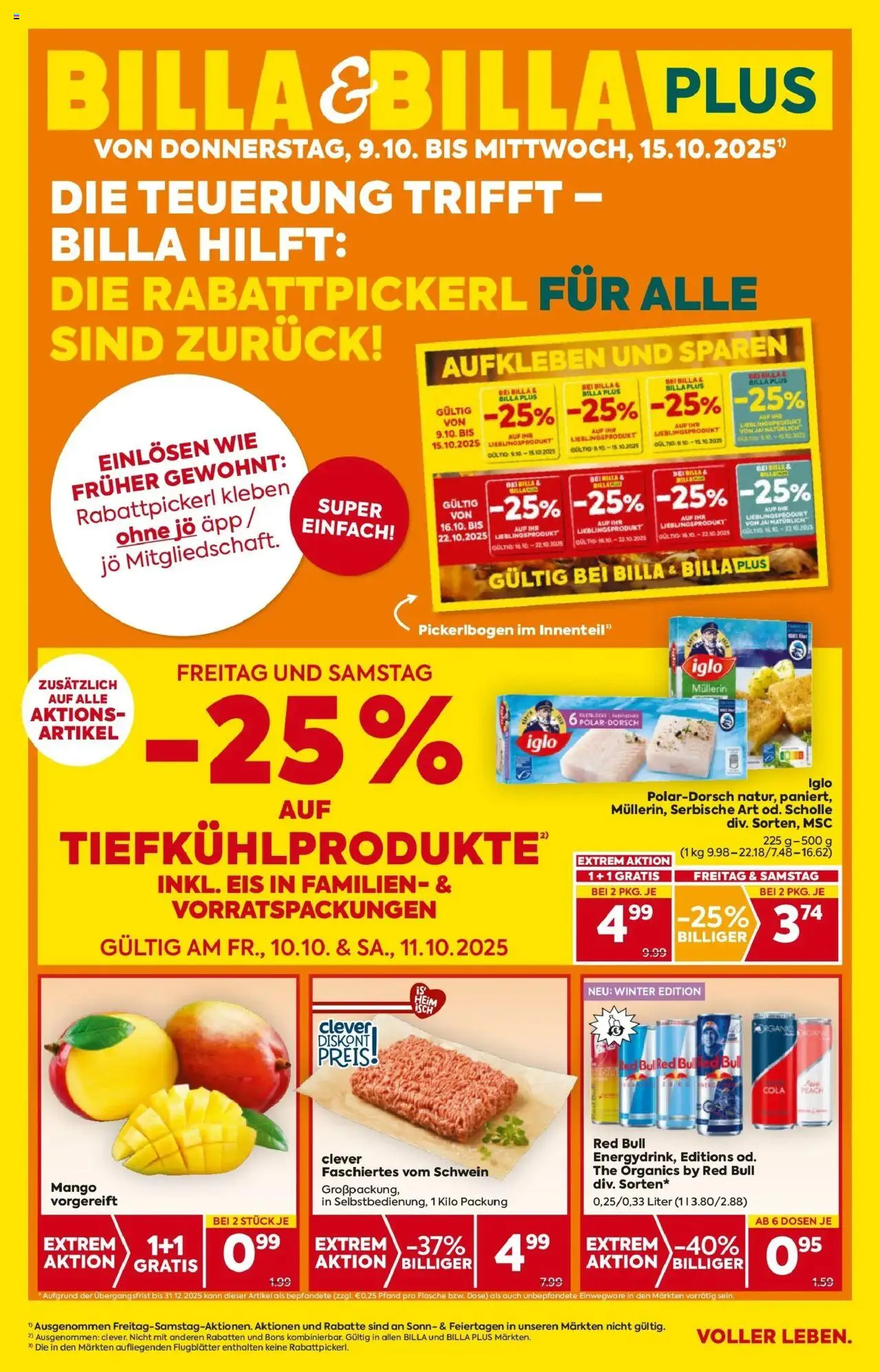  BILLA Flugblatt ab 09.10.2025 vorschau >> Wien - Seite 1