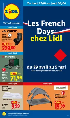 Prévisualisation de LIDL catalogue French Days du magasin LIDL formulaire valide 27/04/2026
