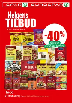 Forhåndsvis Helgens Tilbud fra butikk Spar gyldig fra 04/09/2025