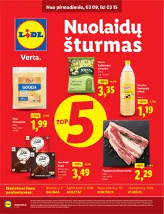LIDL parduotuvės leidinio LIDL leidinys - Nuolaidų šturmas galiojančio nuo 2026.03.09 peržiūra