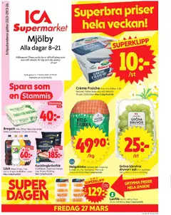 Förhandsgranska reklamblad Mjölby från butik ICA Supermarket gäller från 23/03/2026
