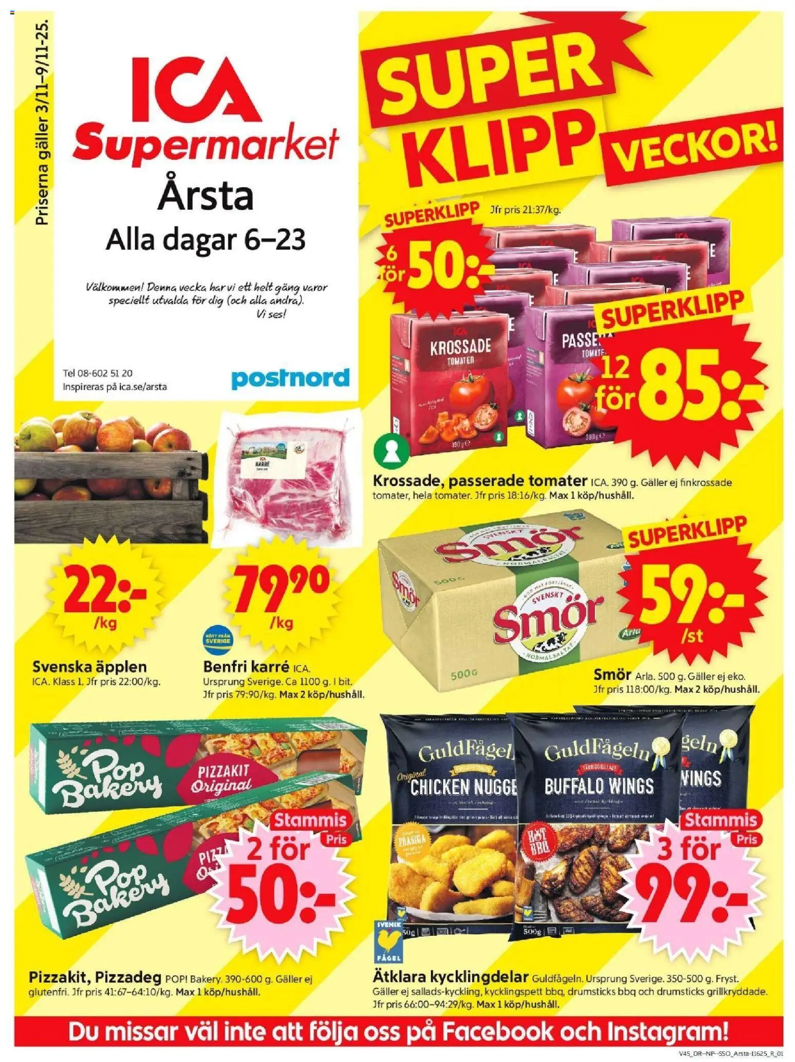 Förhandsgranska reklamblad Årsta från butik ICA Supermarket gäller från 03/11/2025