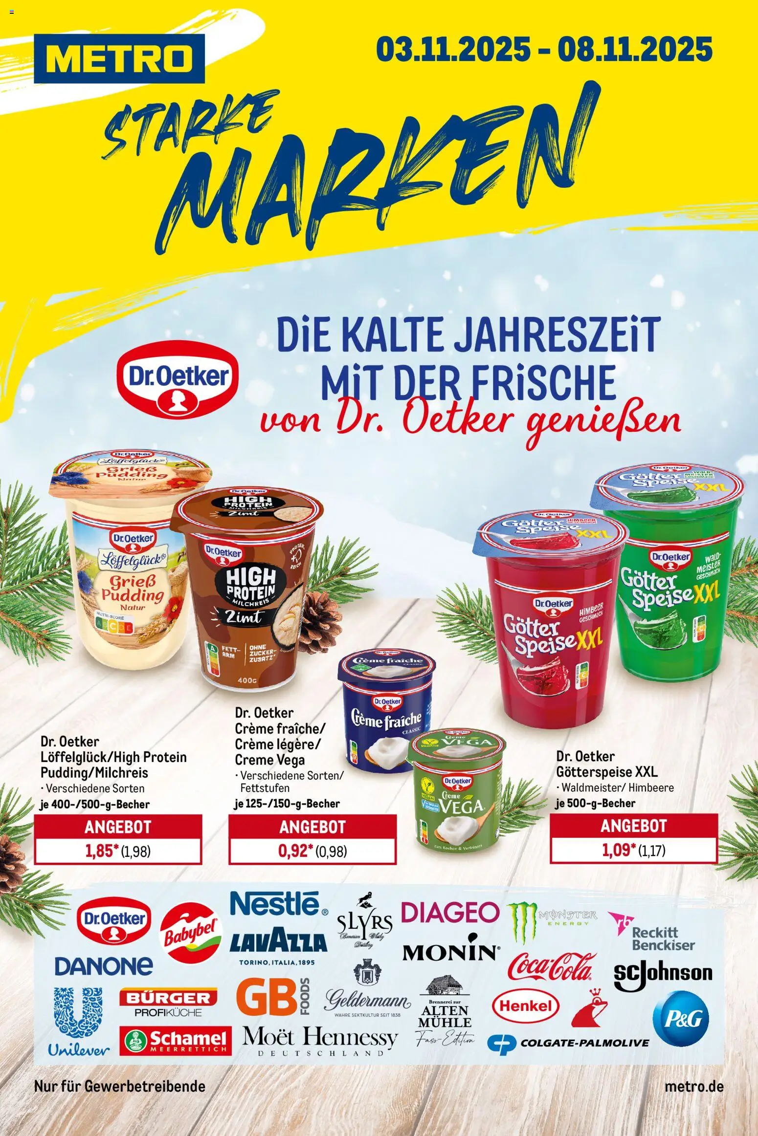 Vorschau von dem Prospekt des Geschäftes Metro, gültig ab dem 03.11.2025 - Monster, Hennessy, Lavazza, Zucker, Mühle, Energy, Pudding, Babybel