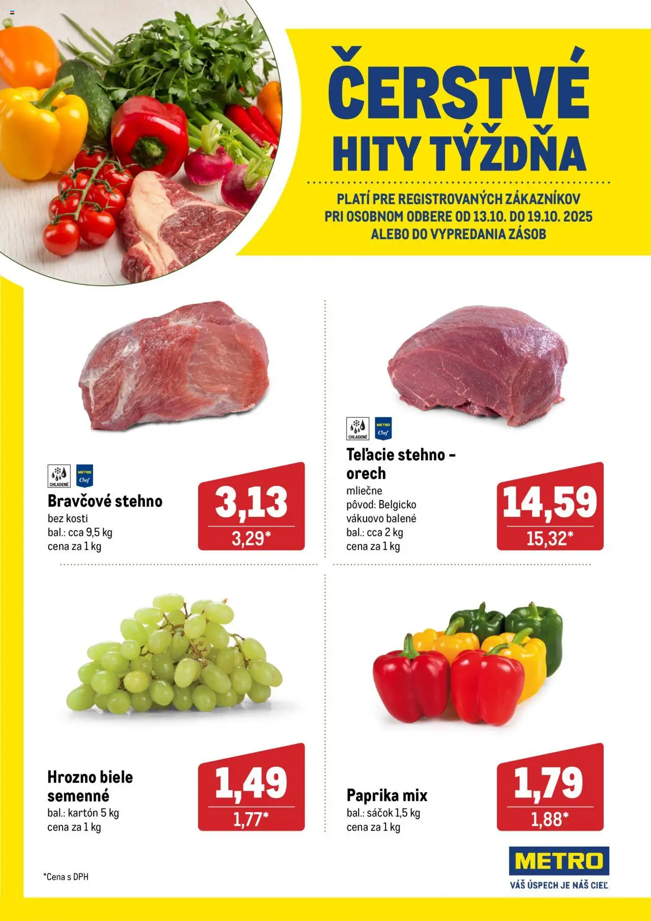 Metro Čerstvé hity týždňa (13.10. - 19.10.2025) - Akčná ponuka