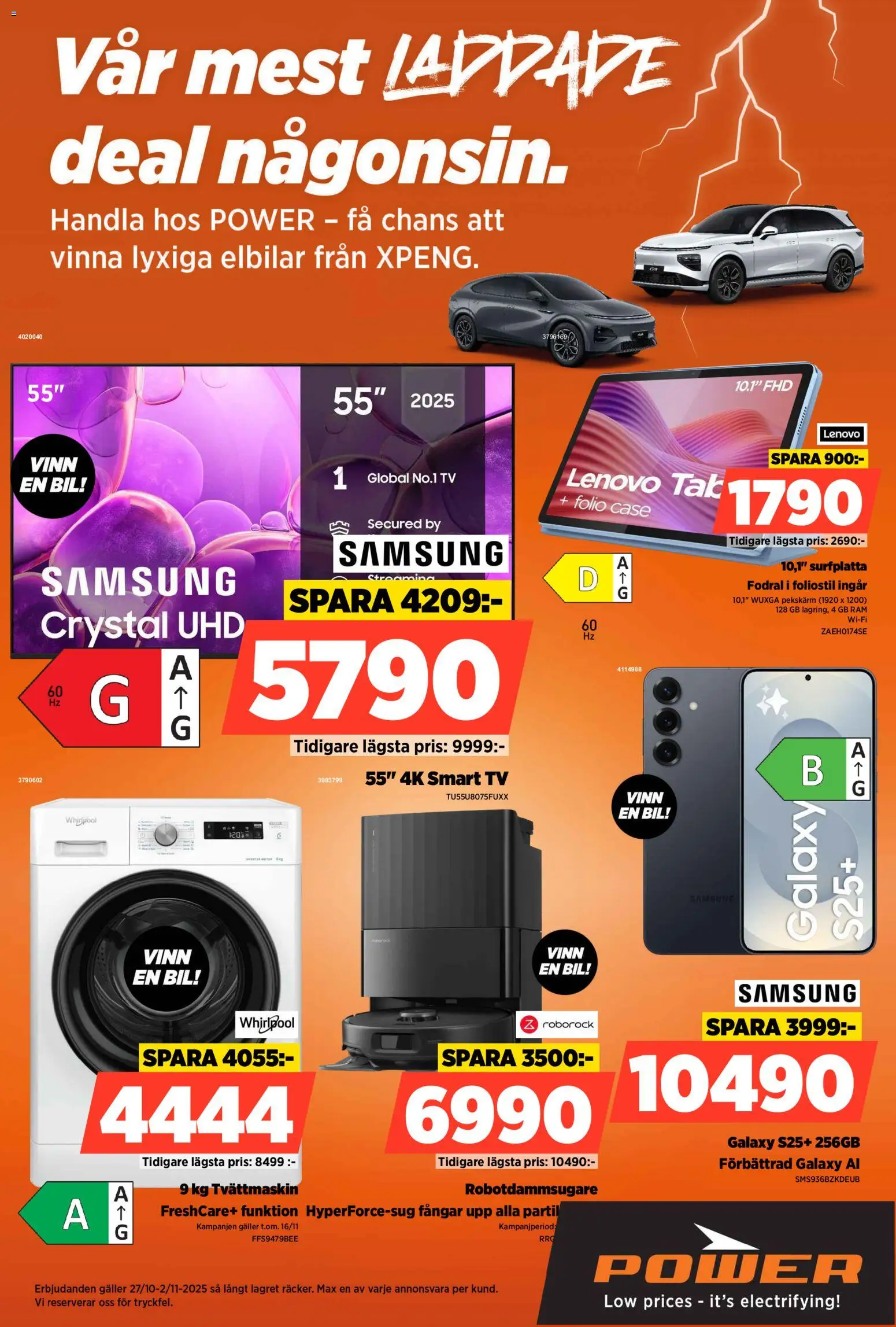 Aktuella reklamblad Power är giltig 27/10 2025 > Veckans Erbjudanden gäller från 27/10/2025 till 02/11/2025 sidnummer 1