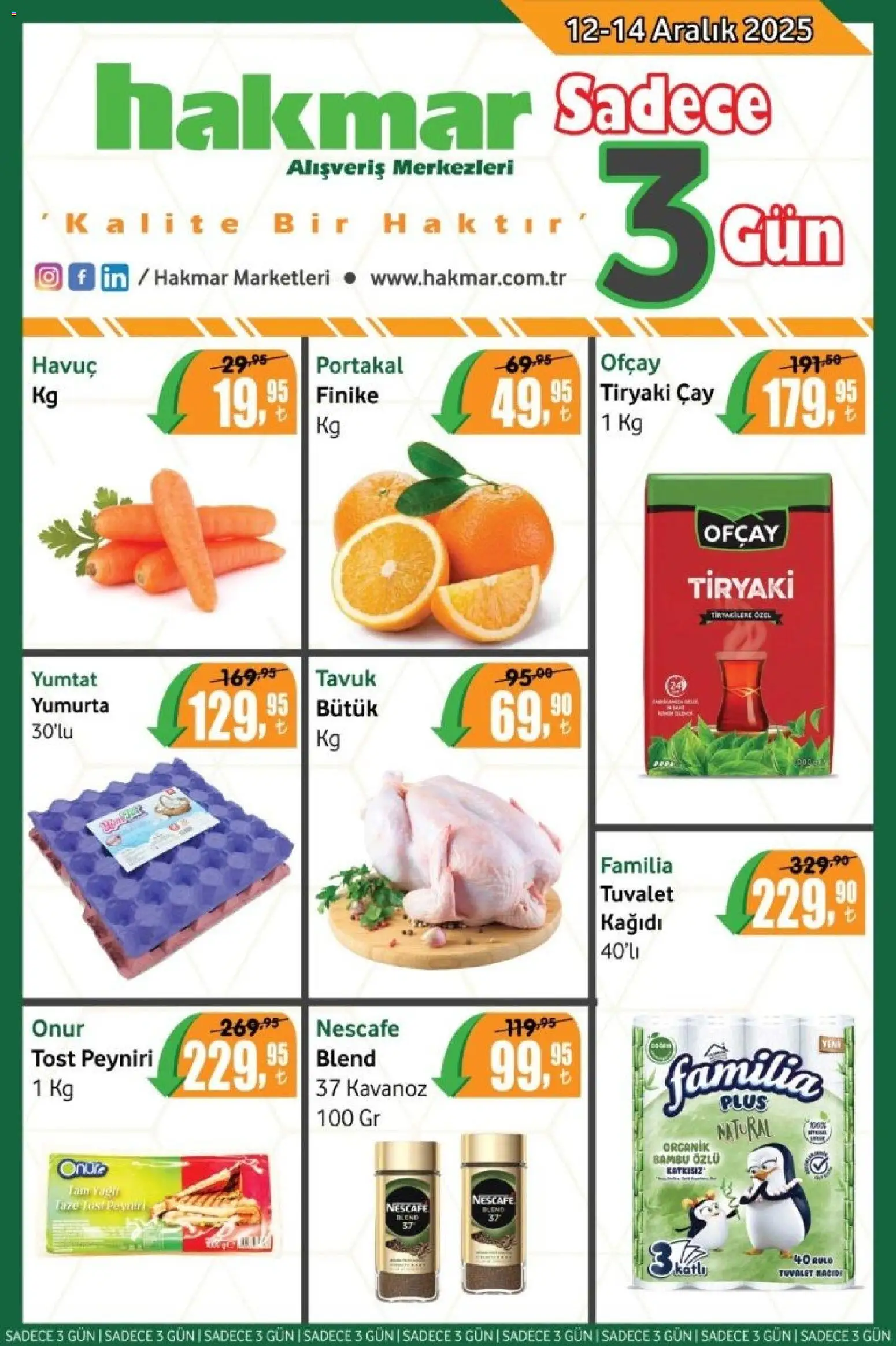 Hakmar Katalog Sadece 3 Gün 12.12.2025 - Broşürünün önizlemesi