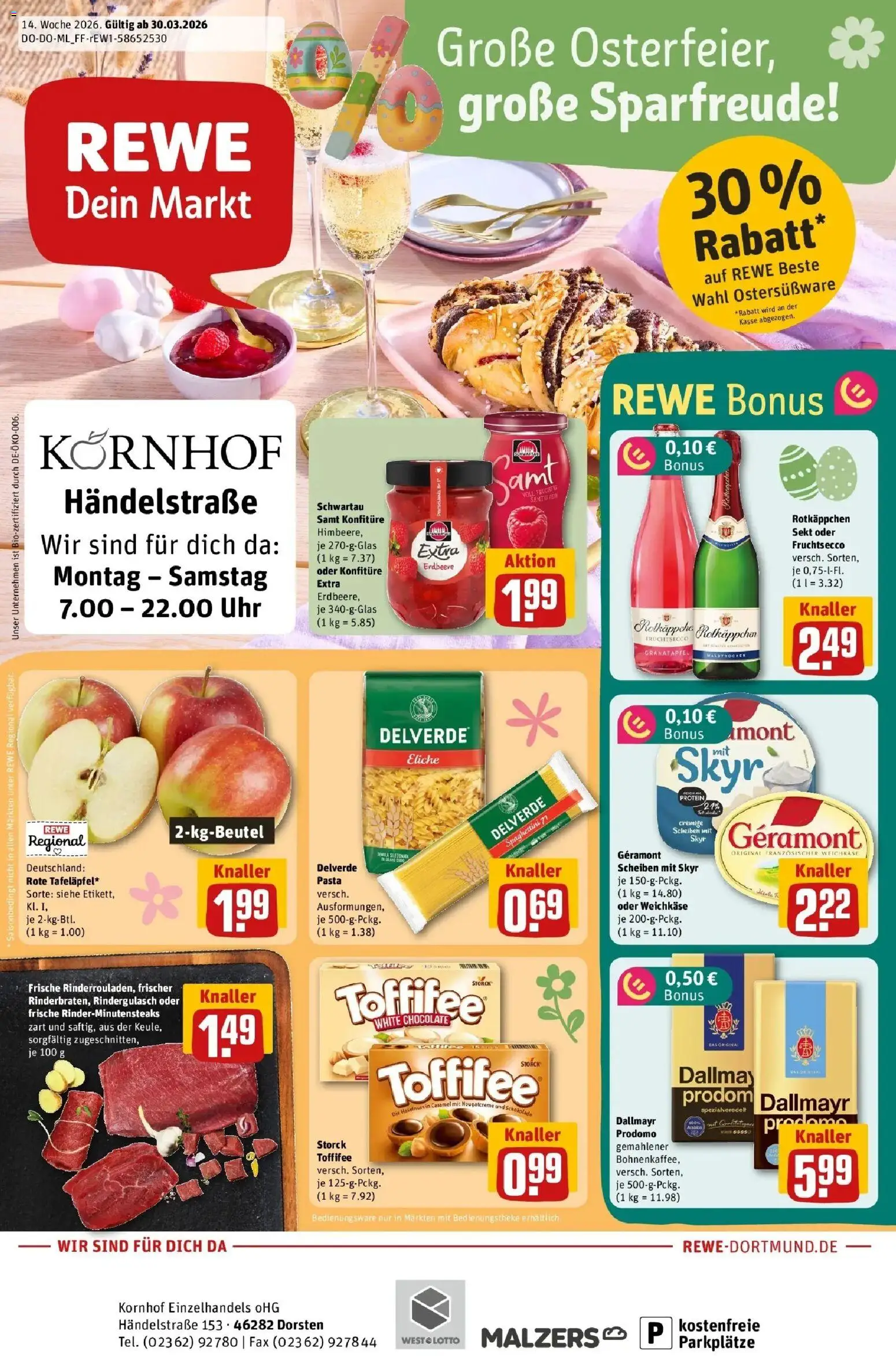 Vorschau von dem Prospekt des Geschäftes Rewe, gültig ab dem 30.03.2026