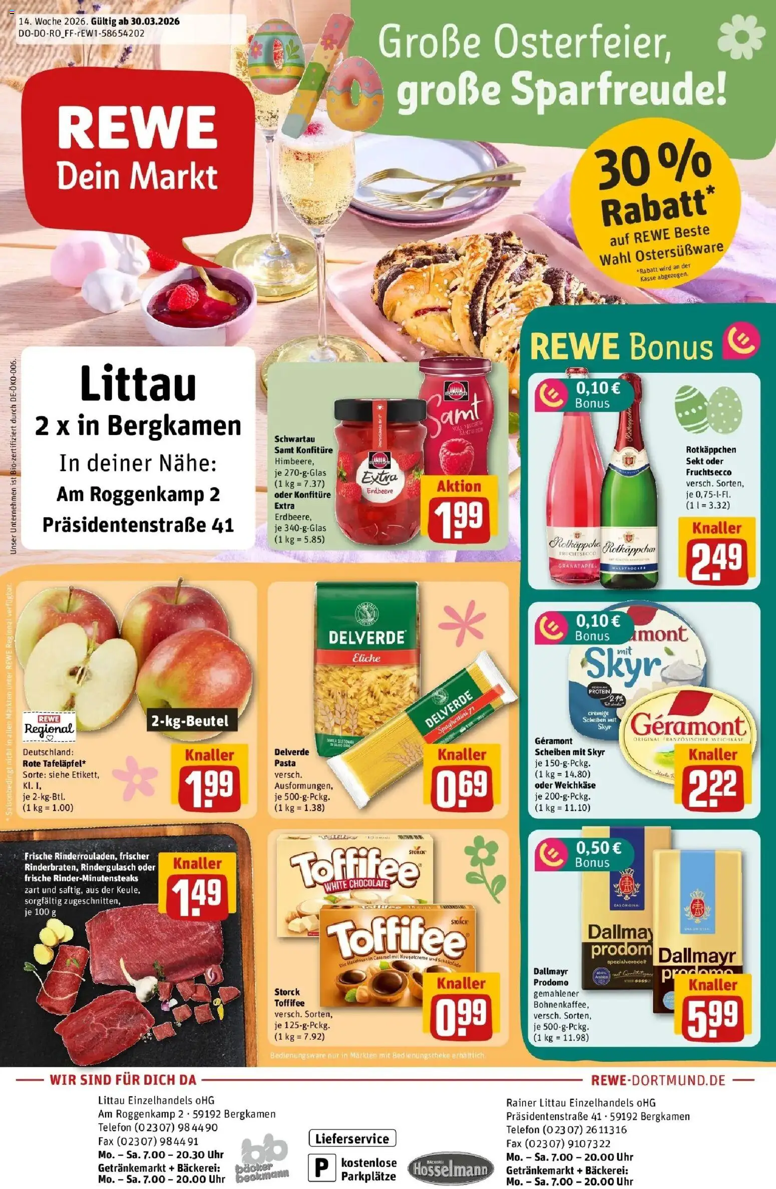 Vorschau von dem Prospekt des Geschäftes Rewe, gültig ab dem 30.03.2026