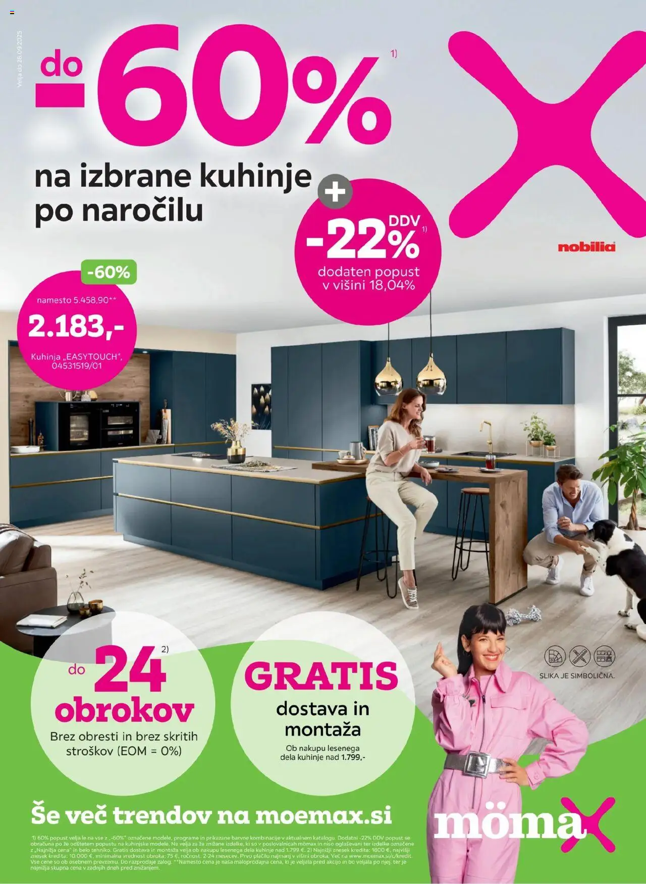 Mömax Katalog do -60% + -22% DDV na izbrane kuhinje po meri od 18.08.2025 - aktualna ponudba - stran 1