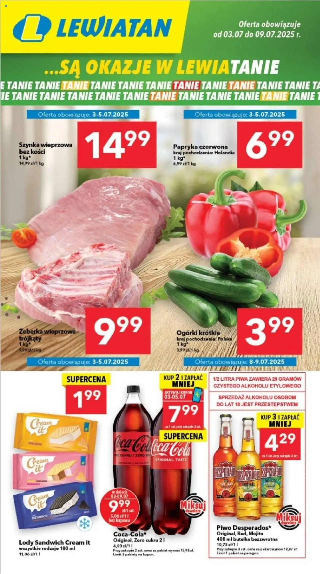 Lewiatan gazetka od 03.07.2025 - Promocje "Legnica" - Numer strony 1