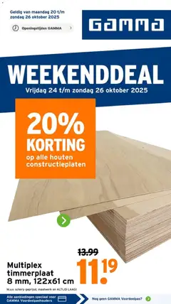 Voorbeeld van Weekendfolder van winkel GAMMA geldig vanaf 24-10-2025