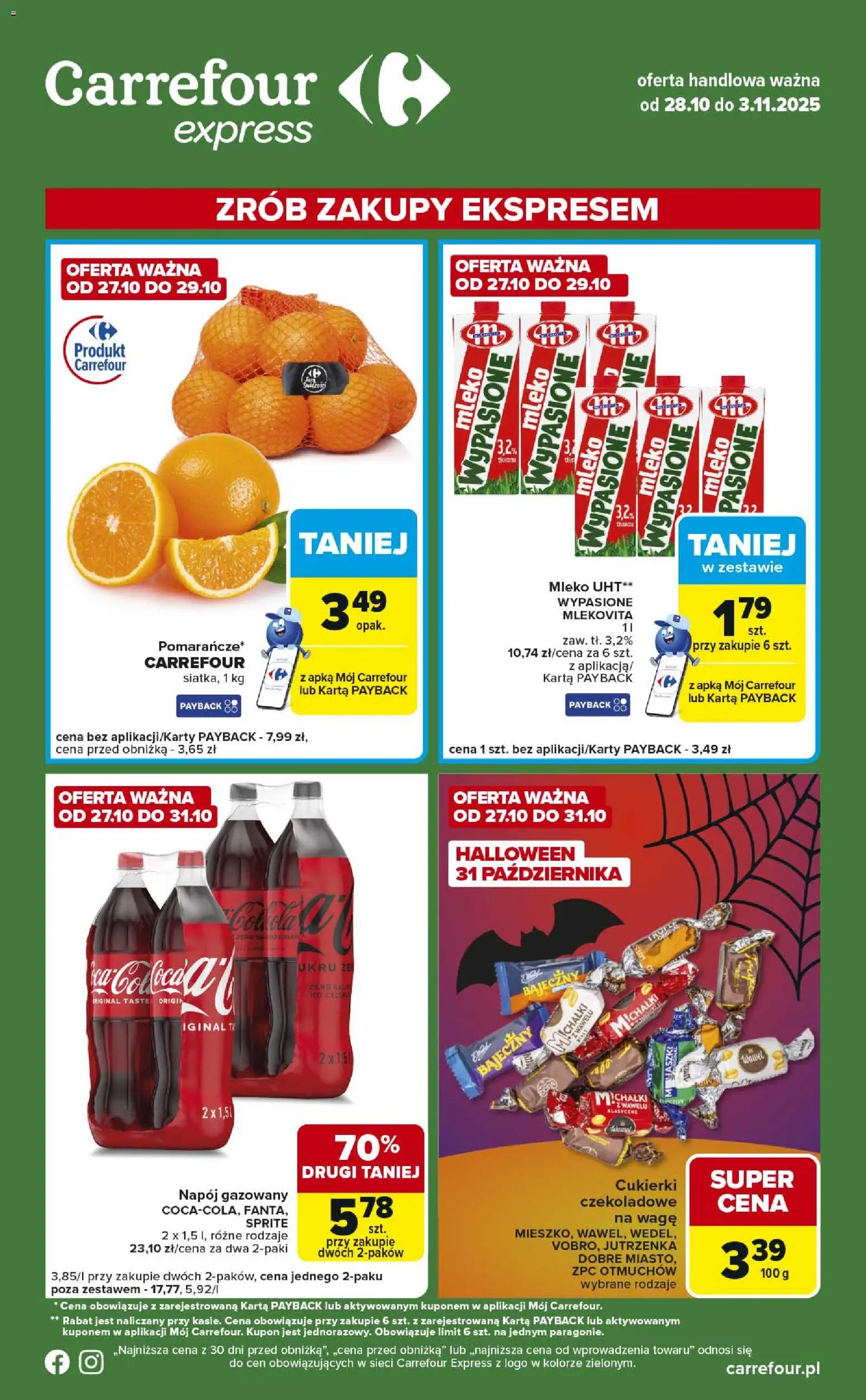 Carrefour Express II od 28.10.2025 - Nowa Gazetka - Numer strony 1