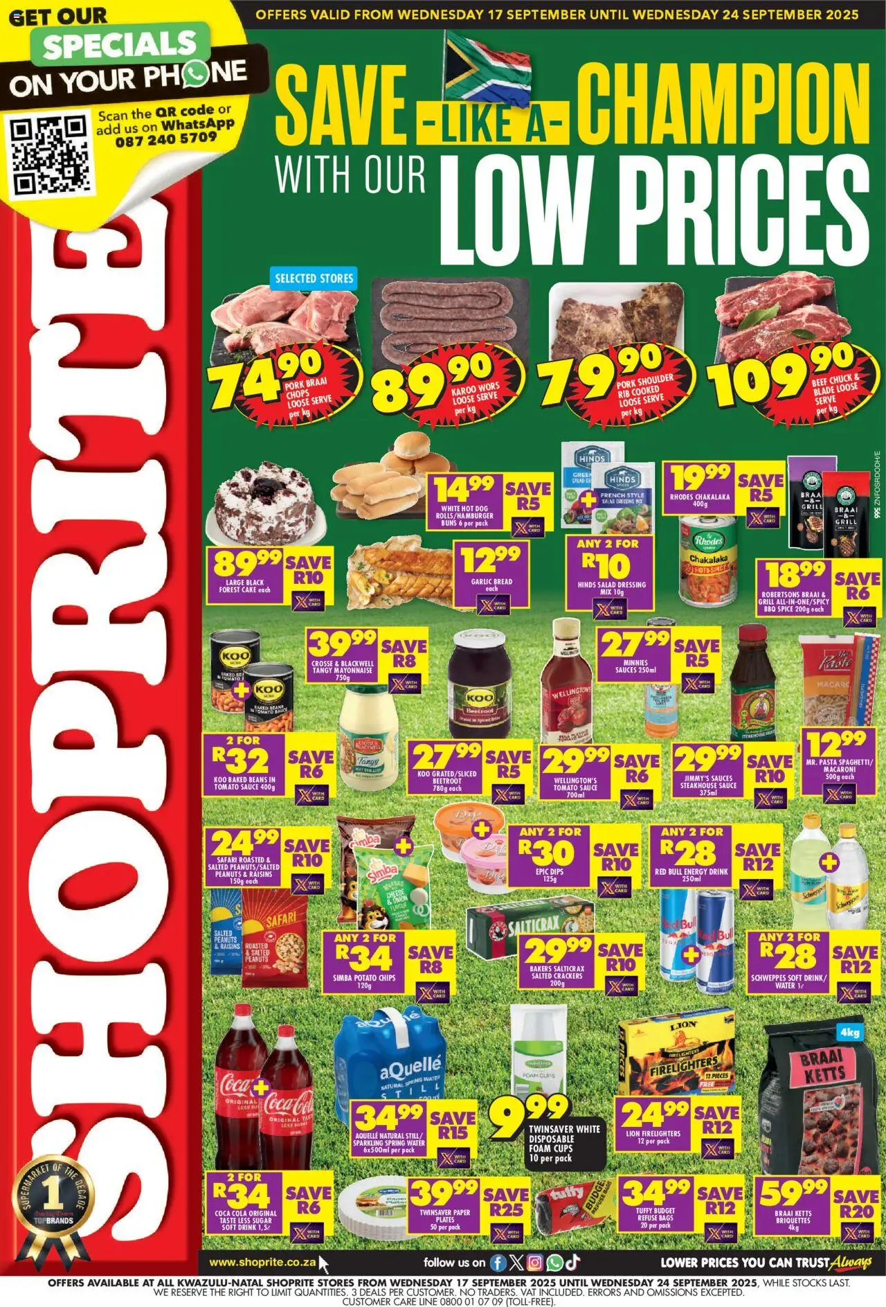 Shoprite KwaZulu-Natal - Low Price Braai 17/09 - 24/10/2025 >> Catalogue