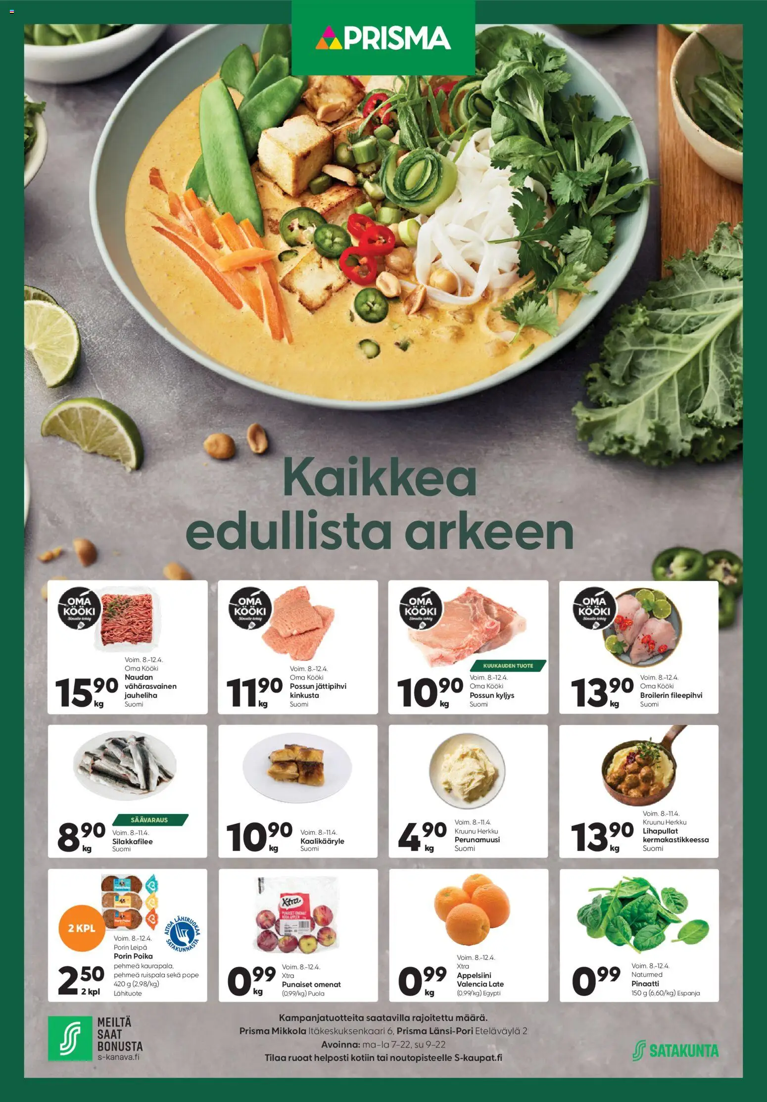 Kaupan Prisma Prisma tarjoukset esikatselu, voimassa 08/04/2026