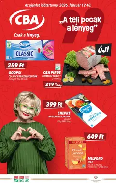 CBA - Akciós újság CBA megtekintése, amely érvényes 2026.02.12.-től