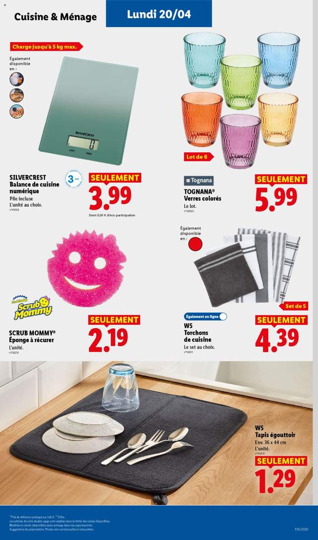 Nouveau catalogue Lidl à partir du 16/04