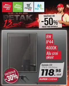 Pregled letka Penny Marketi Petak 13. mart trgovine Penny Marketi vrijedi od 12.03.2026