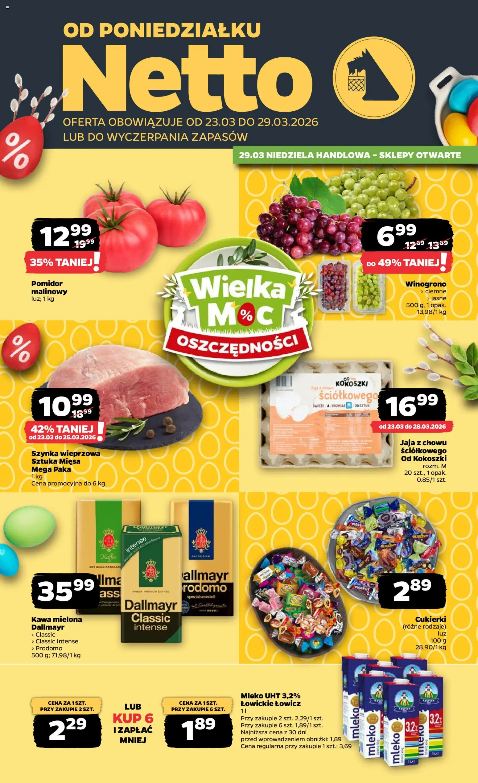 Pogląd gazetki "Netto gazetka od poniedziałku spożywcza" ze sklepu Netto ważnej od 23.03.2026