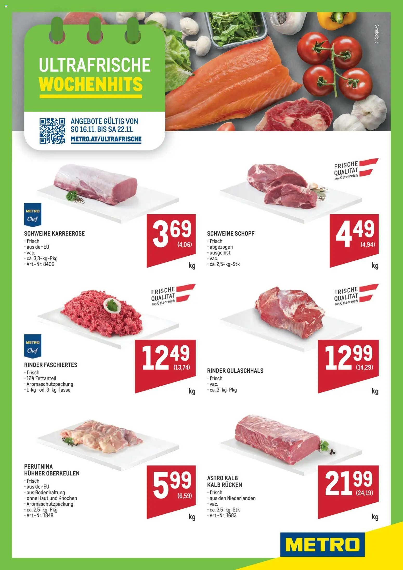 Vorschau der Angebote: Metro Angebote Wochenhits gültig ab 16.11.2025