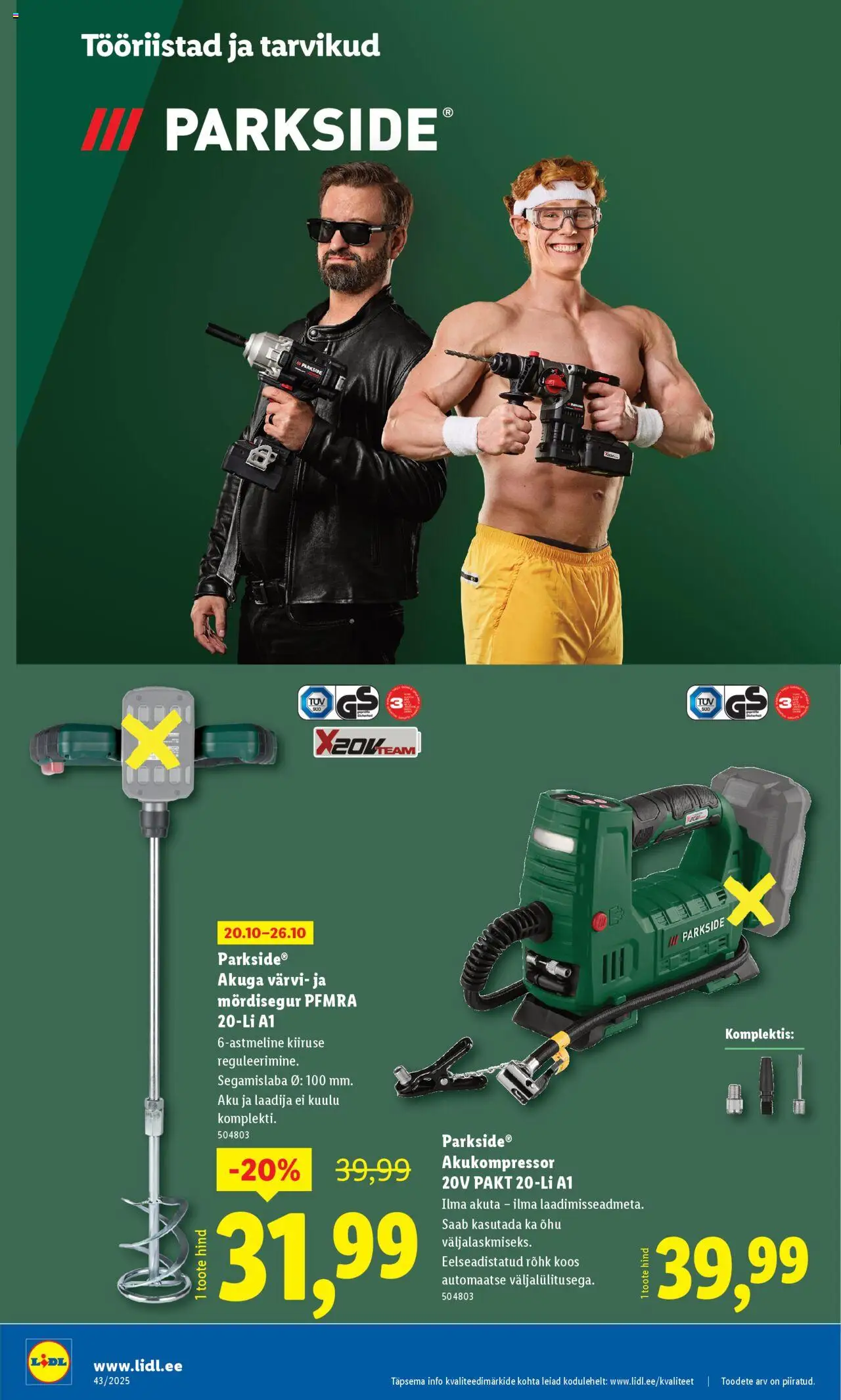 Lidl kliendilehe eelvaade alates 2025.10.20