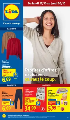 Prévisualisation de Catalogue les bonnes affaires de la semaine exclu web du magasin LIDL formulaire valide 27/10/2025