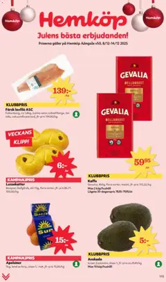 Förhandsgranska reklamblad Aktuella reklamblad Hemköp från butik Hemköp gäller från 08/12/2025 | Sida: 1