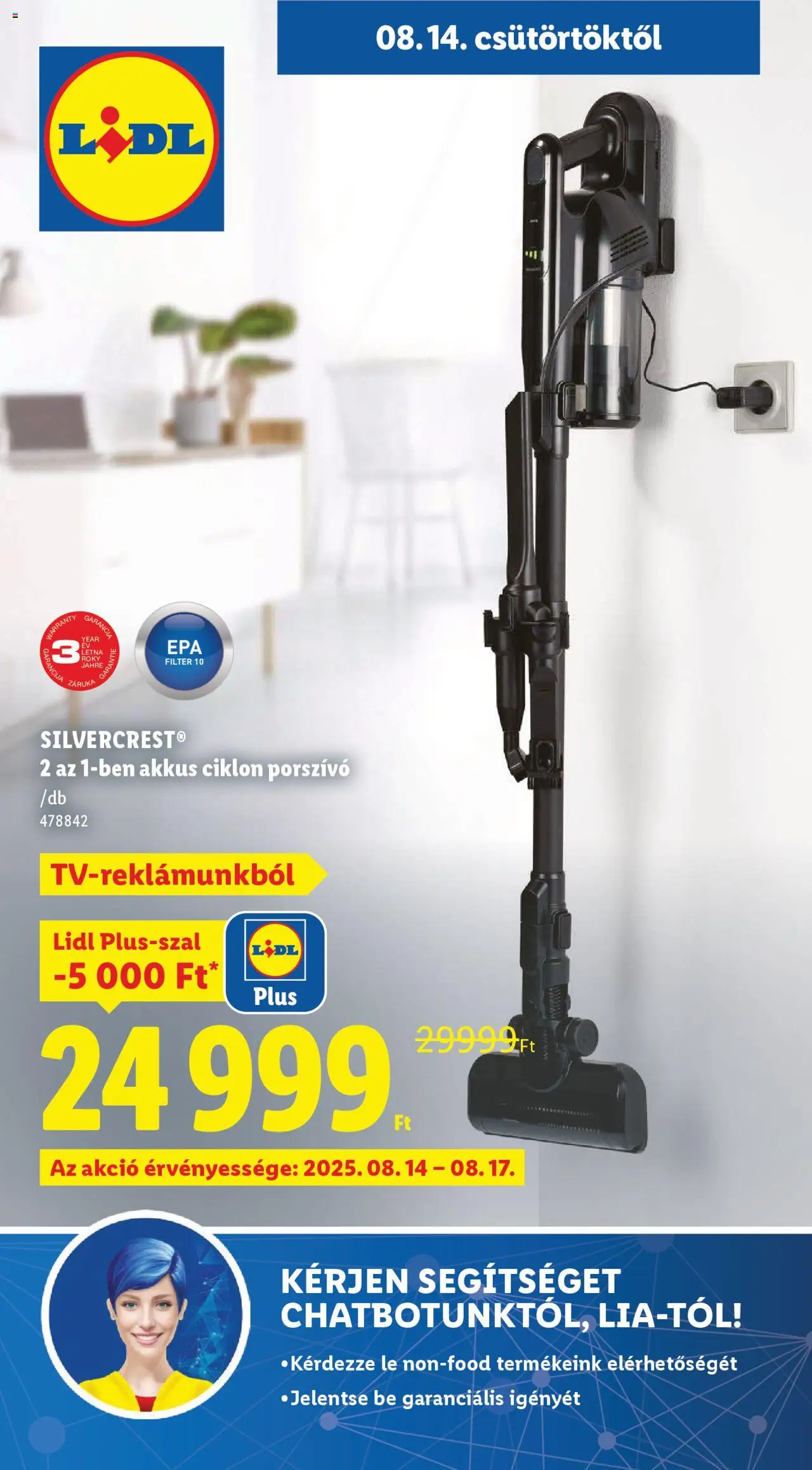 Lidl aktuális szórólap, érvényes 2025.08.14.-től - 1 oldal